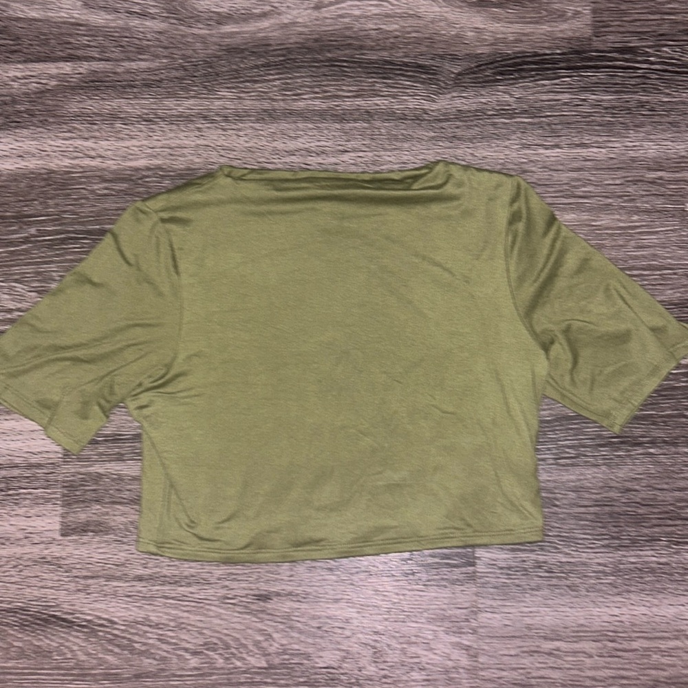 Naked Wardrobe Green Crop Top